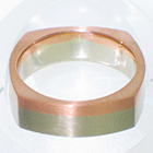 14 Karat 2-tone Band (White Gold and Rose Gold) with flat sides, bottom, and top