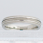 palladium triple-millgrain band