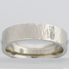 palladium flat ball peen hammered band