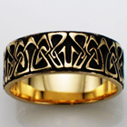 14 karat yellow gold art-nouveau band