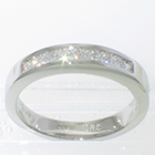 Platinum channel band with 0.48 carat total weight princess-cut diamonds