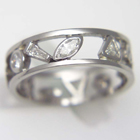 open band w/ multi stone fancy shaped diamonds